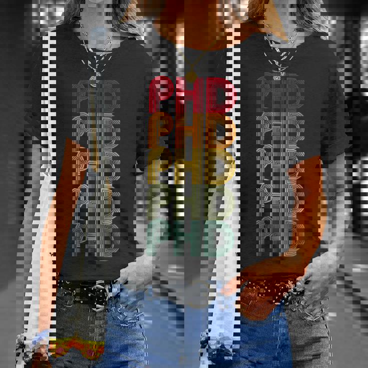 Phdレトロドクターphdスクールファニー。 Tシャツ 彼女への贈り物