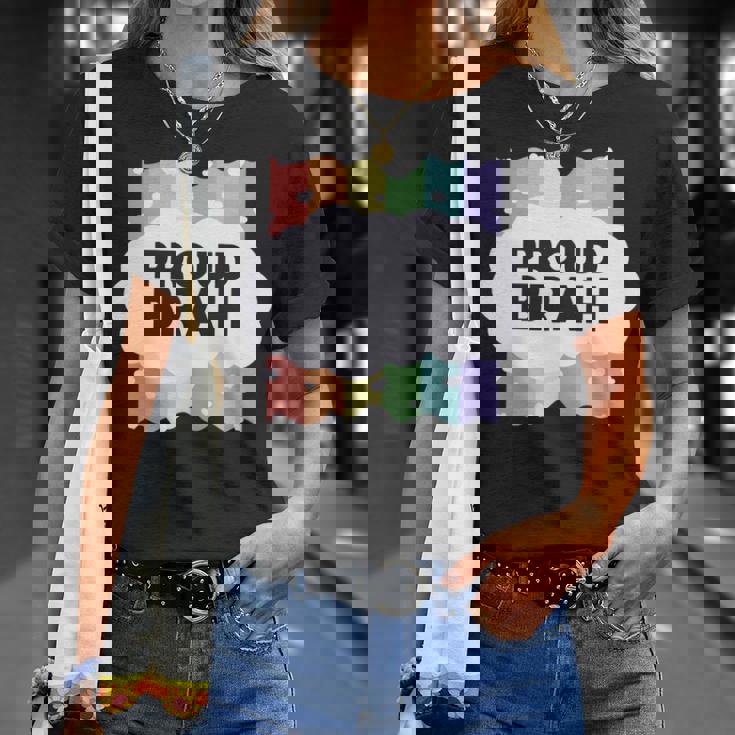 Proud Brah ゲイプライドフラッグ ジェンダー平等 パステルブラ 長袖tシャツ Tシャツ 彼女への贈り物