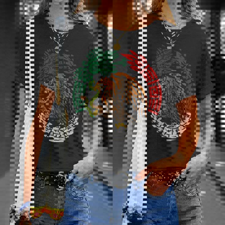 Quetzalcoatl ウロボロス アステカ 羽つき 蛇 メキシコ国旗 Tシャツ 彼女への贈り物