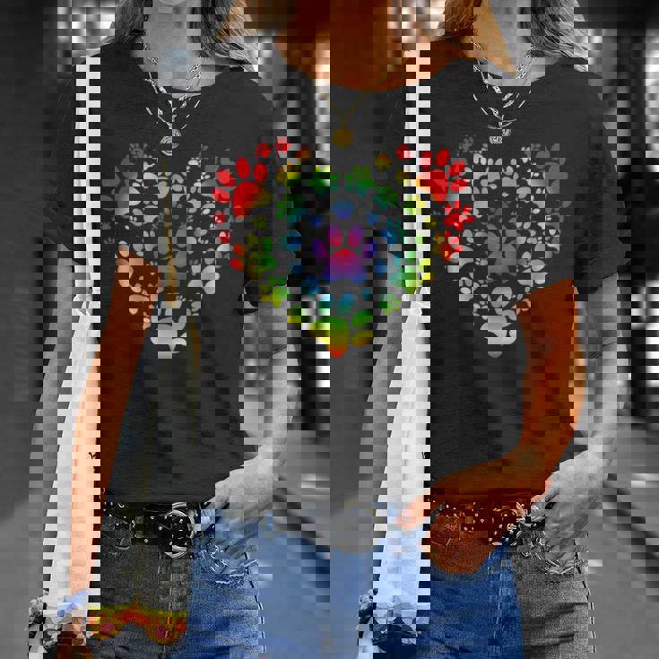 Rainbow Lgbt 猫愛好家 犬 恋人 猫 母 犬 パパ バレンタイン Tシャツ 彼女への贈り物