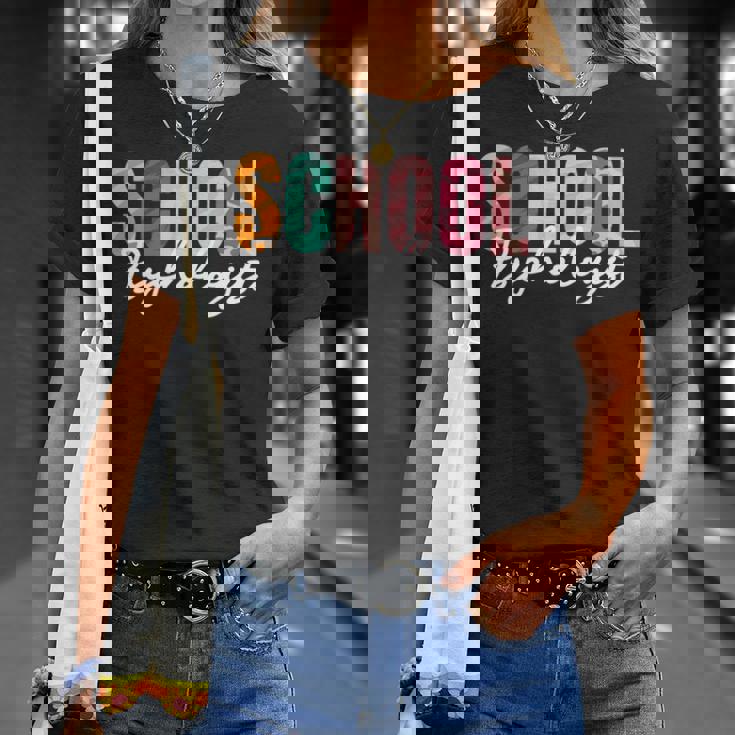 School Psychologist Rainbow Psychology Teacher T-Shirt Gifts for Her