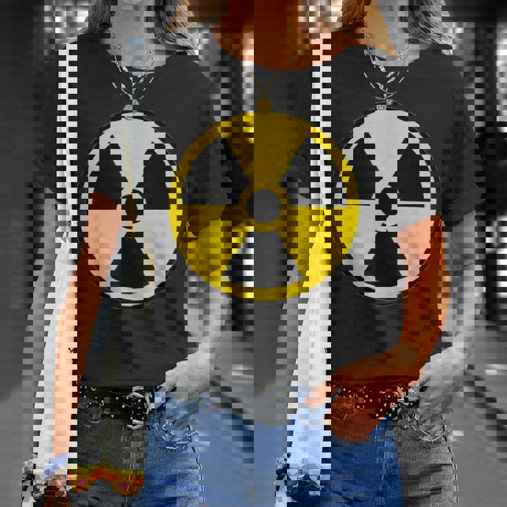 Símbolo De Peligro De Radiación Biohazard Nuclear Camiseta unisex Regalos para ella