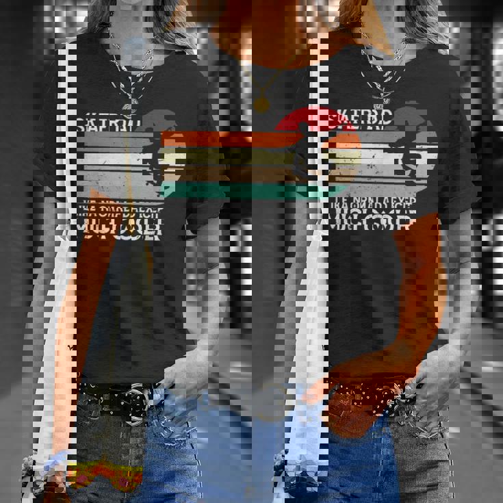 Skater Dadkateboardingintage Retro Pattinatori Papà Regalo Maglietta Regalos para ella