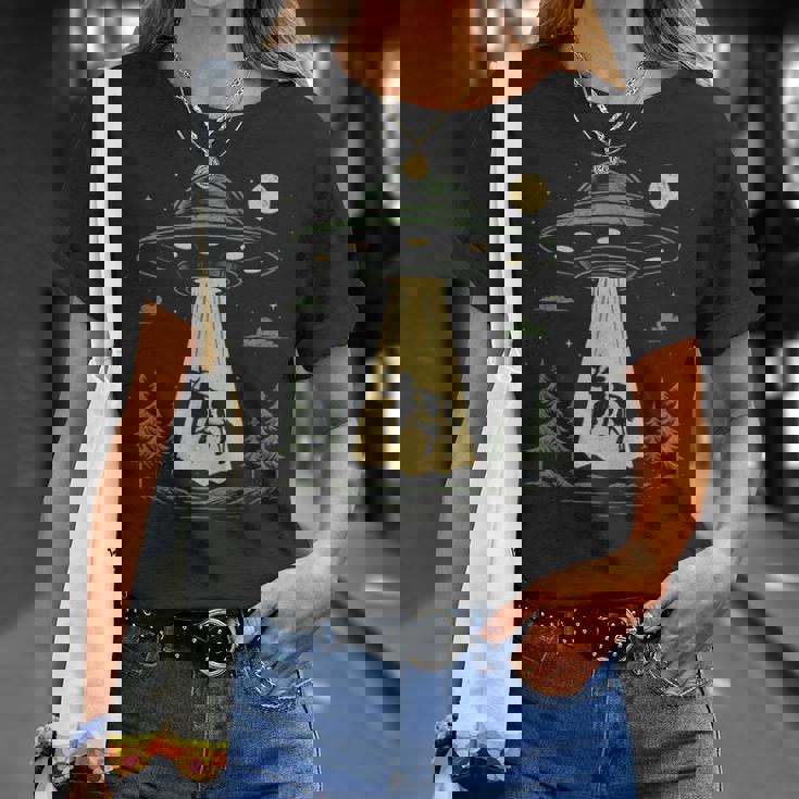 Ufo 牛誘拐デザイン Tシャツ 彼女への贈り物