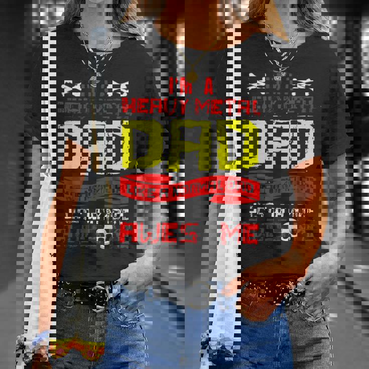 Uomo Heavy Metal Papà Amanti Della Musica Rock Regali Per La Festa Del Papà Maglietta Regalos para ella