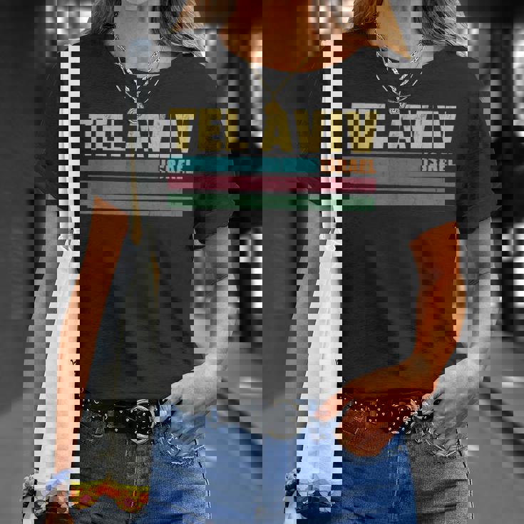 Vintage 1980Style Tel Aviv Israel Camiseta unisex Regalos para ella