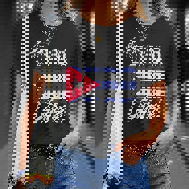 Viva Cuba Libre Cuban Camiseta unisex Regalos para ella