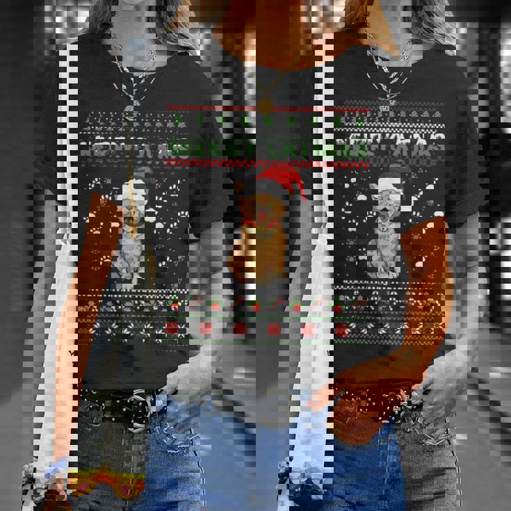 Weihnachten Mitüßer Katze Frohe Weihnachten Merry Catmas T-Shirt Geschenke für Sie