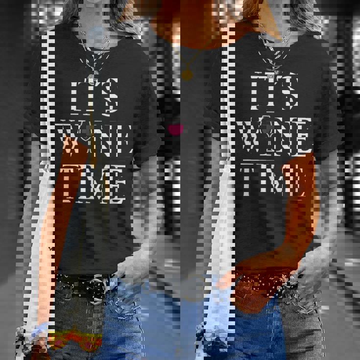 Wine Lovers Wine Time 赤ワインワインメーカー Tシャツ 彼女への贈り物