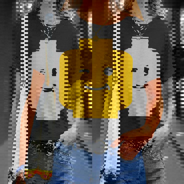 Winking Winky Face ミニフィグ ブリックトイtシャツ Tシャツ 彼女への贈り物