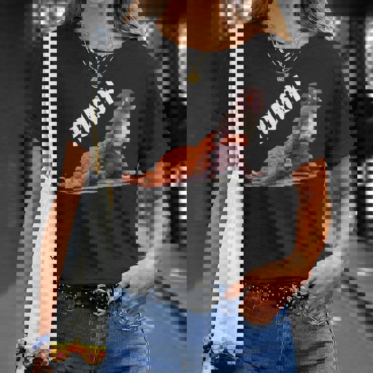 かわいい赤ちゃん猿の名前付きパンチシャツパンチモンキーサポーター Tシャツ 彼女への贈り物