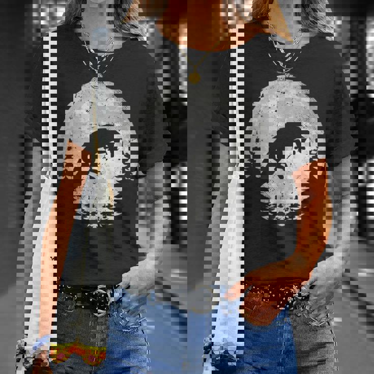 きつね 北海道 ムーンフォックスジャンプ 動物の自然を探している Tシャツ 彼女への贈り物