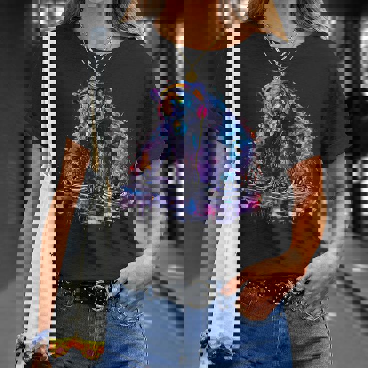 くま Dj ビートメーカー ターンテーブル Dj くま ダンス 音楽 熊の恋人 Tシャツ 彼女への贈り物