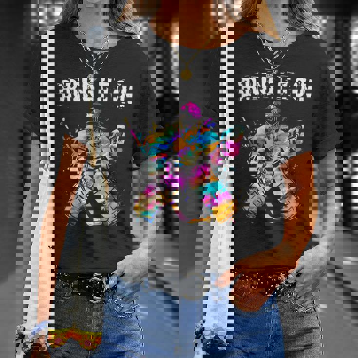 アイスホッケー選手 ゴールキーパー アイスホッケーゴールキーパーギフト Tシャツ 彼女への贈り物