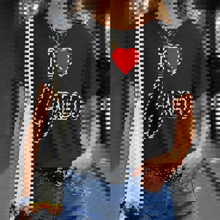 アイラブ・Sado 佐渡島 地図（I Love ハート）【47都道府県】Jimo-T ジモティ お土産 面白 Tシャツ 彼女への贈り物