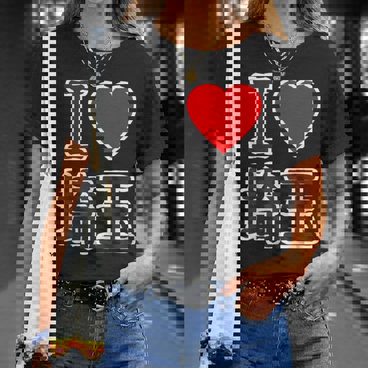 アイラブ・埼玉（I Love ハート）Big 大きな文字【47都道府県】Jimo-T ジモティ お土産 Tシャツ 彼女への贈り物