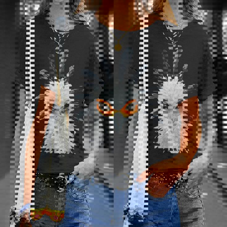 アクリル画アート ヘビクイワシ デザイン 長袖tシャツ Tシャツ 彼女への贈り物