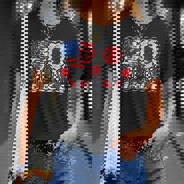 アメリカと日本 ハート フレンドシップ Tシャツ 彼女への贈り物