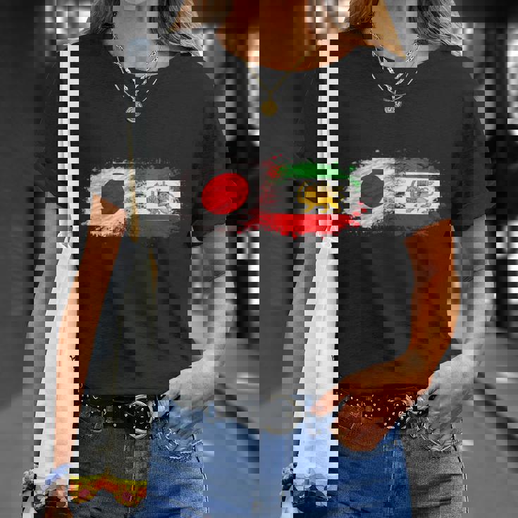 イランと日本一緒、半分日本人、半分イラン人 Tシャツ 彼女への贈り物