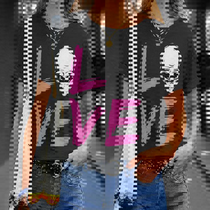 エイリアンラバーtシャツ エイリアンフェイス Ufo ファニーtシャツ Tシャツ 彼女への贈り物