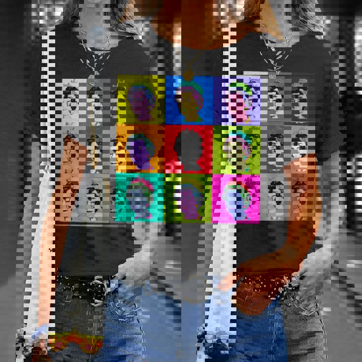 エリザベス 9 正方形タイル ポップアート イギリスの女王 Tシャツ 彼女への贈り物