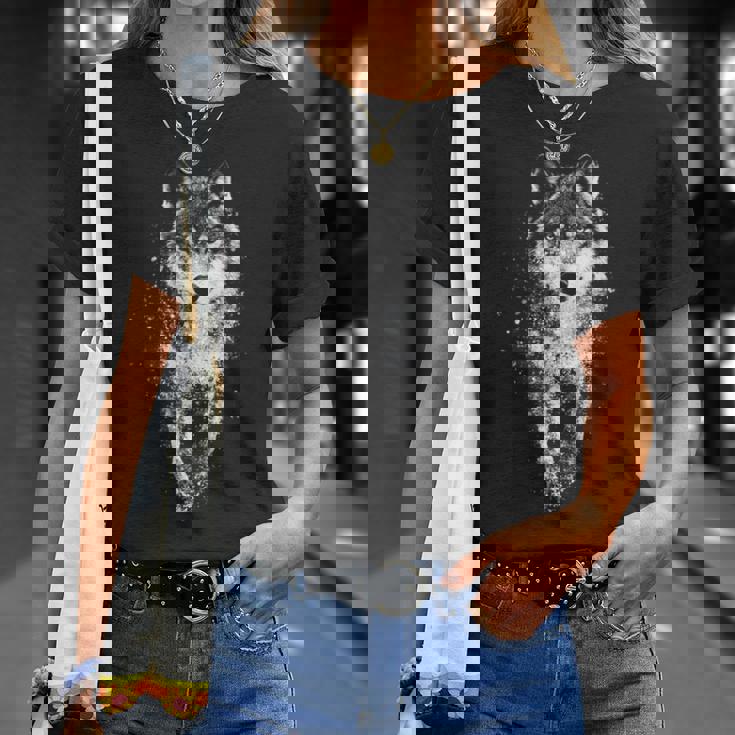 オオカミ 動物 モチーフ イラスト オオカミ 長袖tシャツ Tシャツ 彼女への贈り物