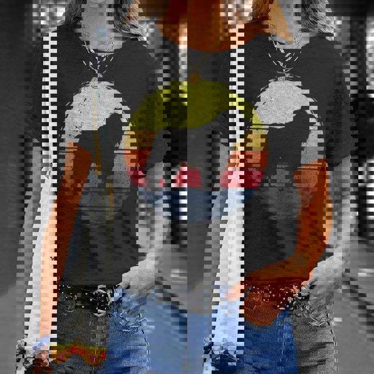 オールドイングリッシュシープドッグドッグレトロデザイン Tシャツ 彼女への贈り物