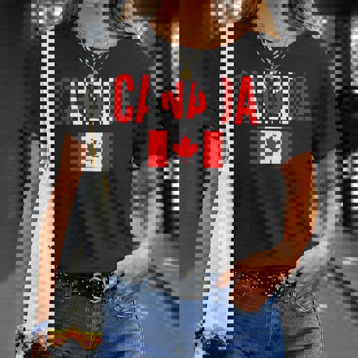 カナダ カナダの国旗 長袖tシャツ Tシャツ 彼女への贈り物
