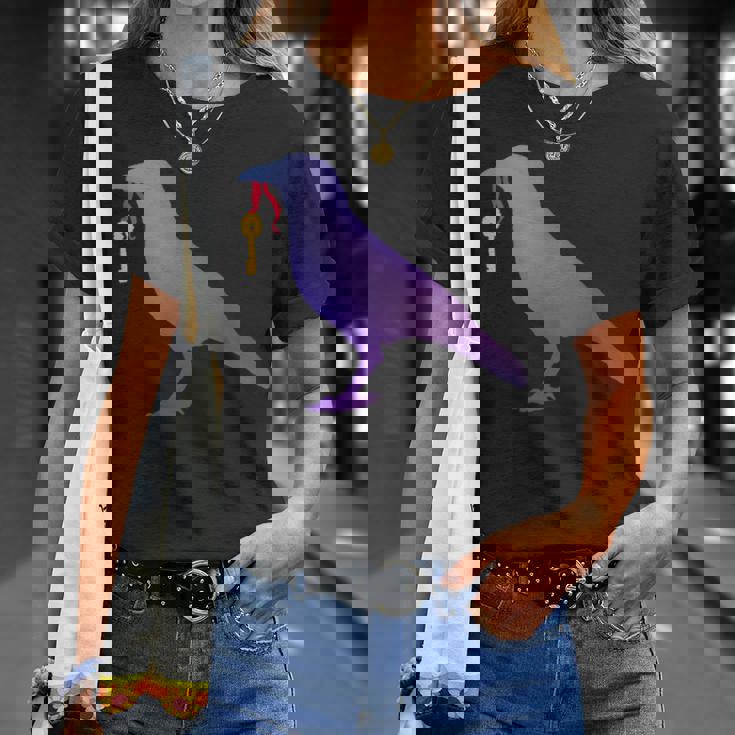 カラス カラス カラス シャツ ゴールド キーホルダー 青い鳥 カラス Tシャツ 彼女への贈り物