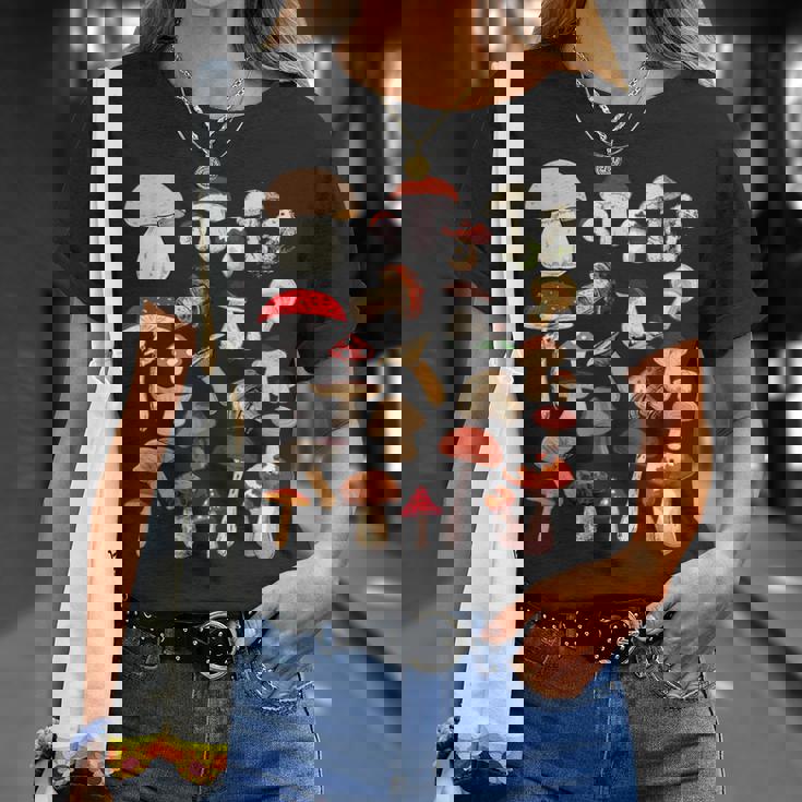 キッズ キノコ コラージュ 菌類 Tシャツ 彼女への贈り物