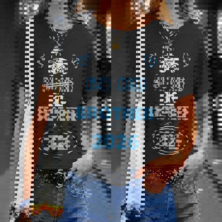 キッズ 一人っ子に取り消し線を引いたトラクター ビッグ ブラザー 2026 Tシャツ 彼女への贈り物