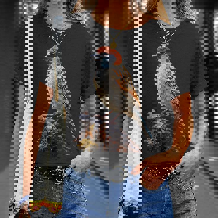 ギフト現実的なスズメ自然木鳥 Tシャツ 彼女への贈り物