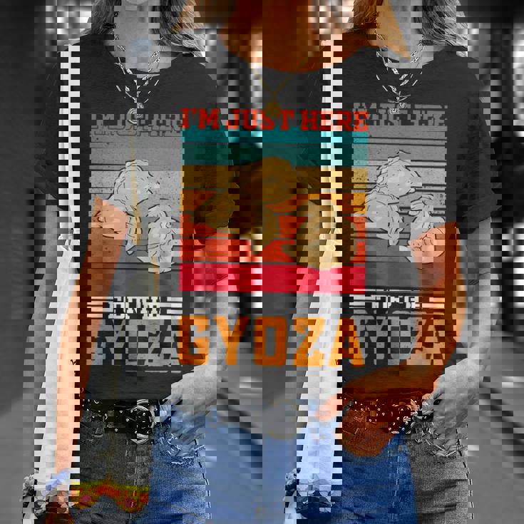 ギョーザが食べたくてたまらない、おもしろいレトロ中華餃子 Tシャツ 彼女への贈り物