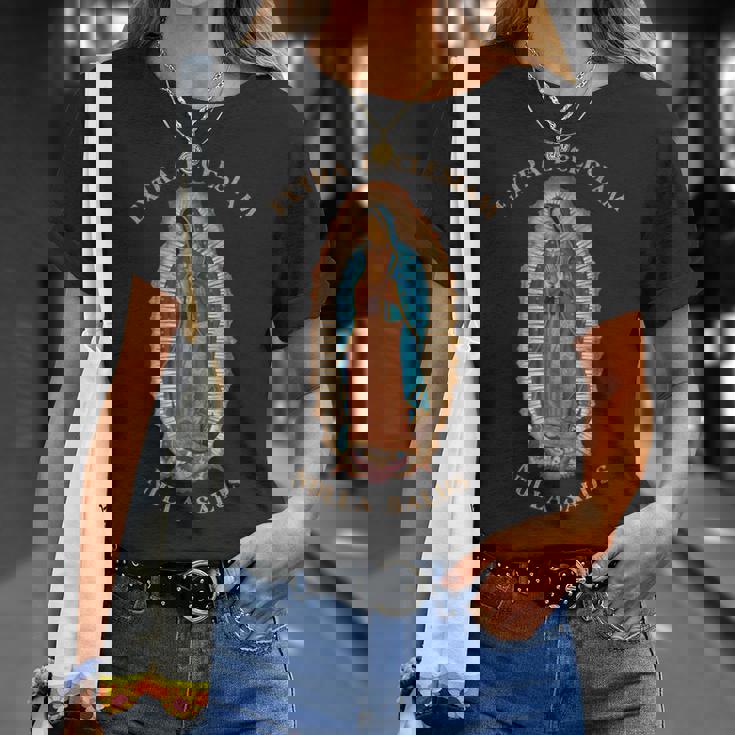 グアダルーペのローマカトリック聖母マリア Tシャツ 彼女への贈り物