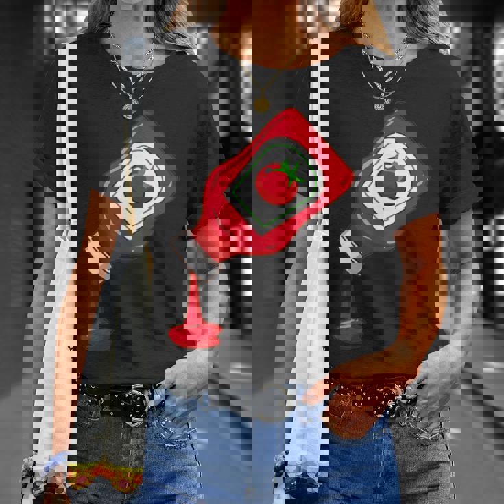 ケチャップをのせて面白いケチャップラバー Tシャツ 彼女への贈り物