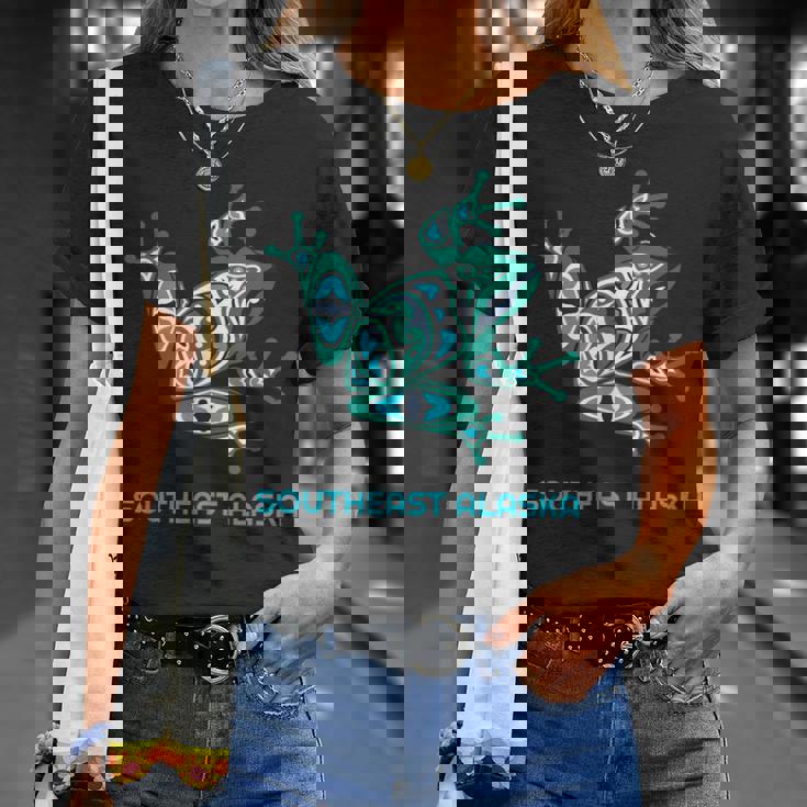 サウスイーストアラスカ フロッグ パシフィック Nw ネイティブ Tシャツ 彼女への贈り物