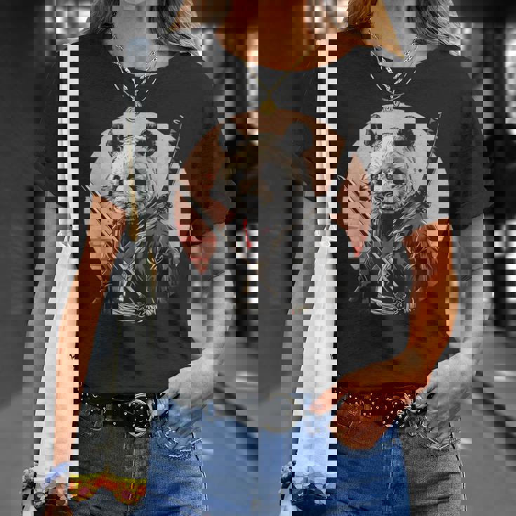 サムライパンダ 作品 日本美術 日本の忍者 パンダ Tシャツ 彼女への贈り物