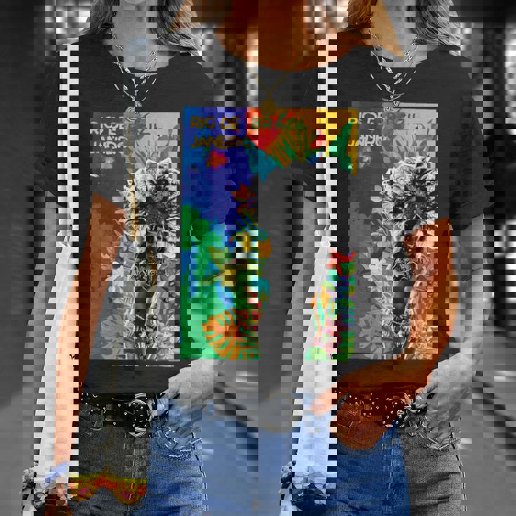 サンバダンサー ブラジル カーニバル リオデジャネイロ カラフル Tシャツ 彼女への贈り物