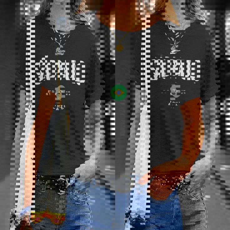 サンパウロ ブラジル ヴィンテージ サンパウロ ブラジル パウリスタ 長袖tシャツ Tシャツ 彼女への贈り物