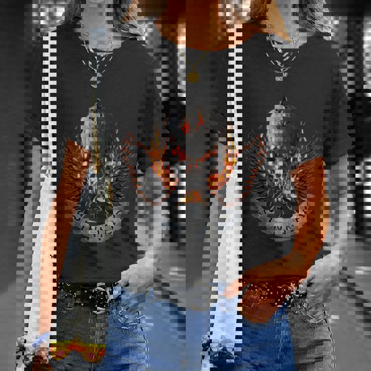 シナーヘビーメタルフライングv 長袖tシャツ Tシャツ 彼女への贈り物