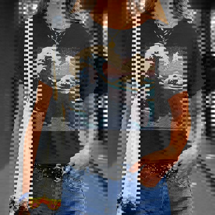 シュールレアリズム 日本画 ニューファンドランド 犬 Tシャツ 彼女への贈り物