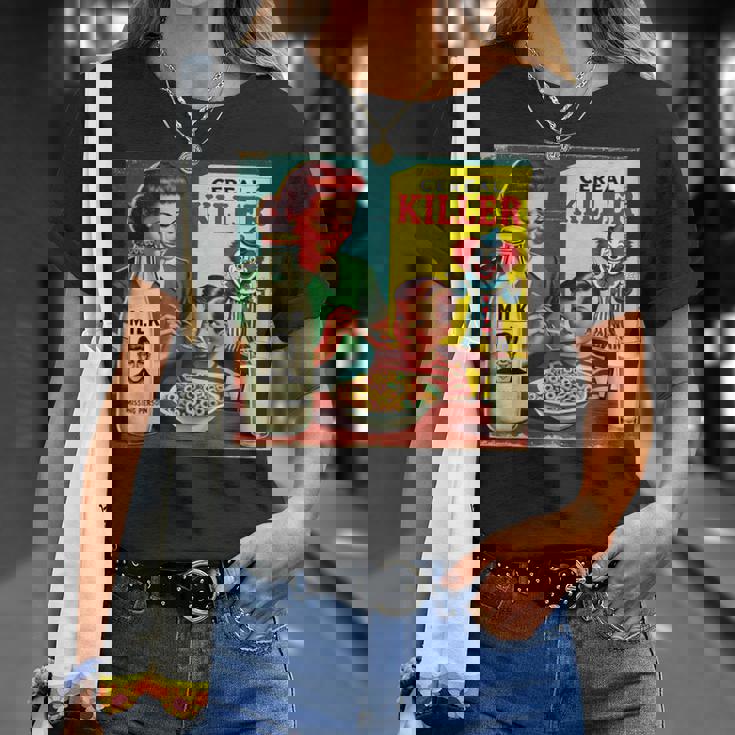 シリアルシリアルキラー音声しゃれミッドセンチュリー広告ユーモア Tシャツ 彼女への贈り物