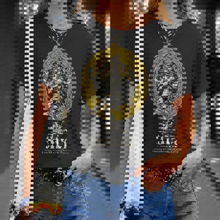 シヴァ クリエーター プリザーバー 駆逐艦 ナタラジャ ヒンドゥー ヴィンテージ Tシャツ 彼女への贈り物