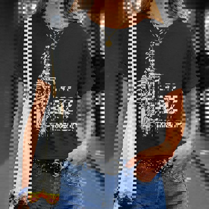 ジャズ・サックス レッツ・ジャズ・シング・アップlet's Jazz Thing Up 長袖tシャツ Tシャツ 彼女への贈り物