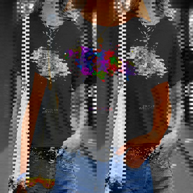 ジャマイカの地図 Tシャツ 彼女への贈り物