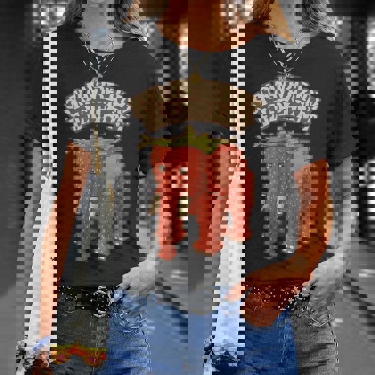 ストロベリーエレファント 面白い イタリアンブレインロットスラング ゲームミーム Tシャツ 彼女への贈り物