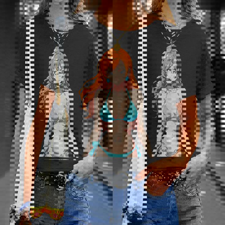 セクシー ワイフ ビーチ アニメ 女の子 日本語 Tシャツ 彼女への贈り物