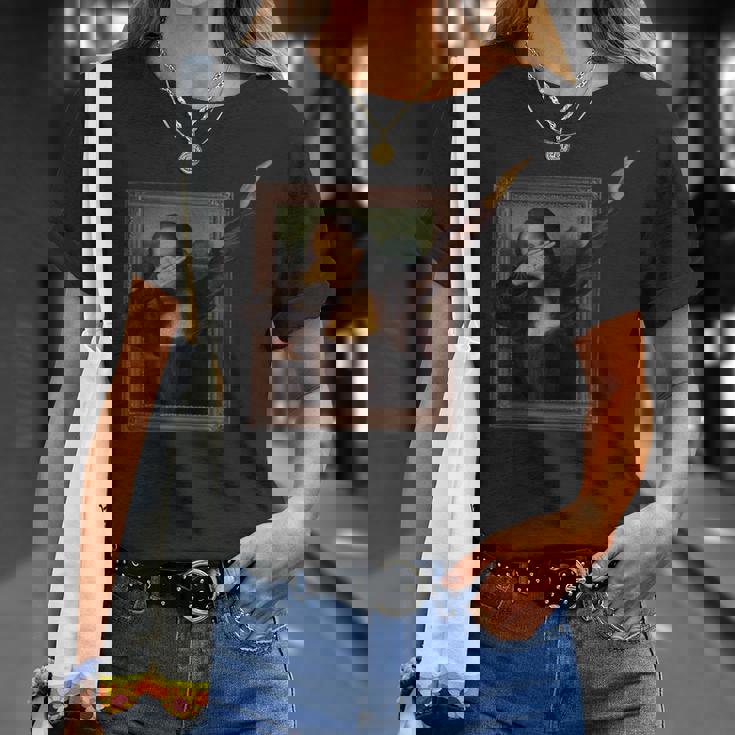 ダビング モナリザ 絵画 ラ・ジョコンダ Tシャツ 彼女への贈り物