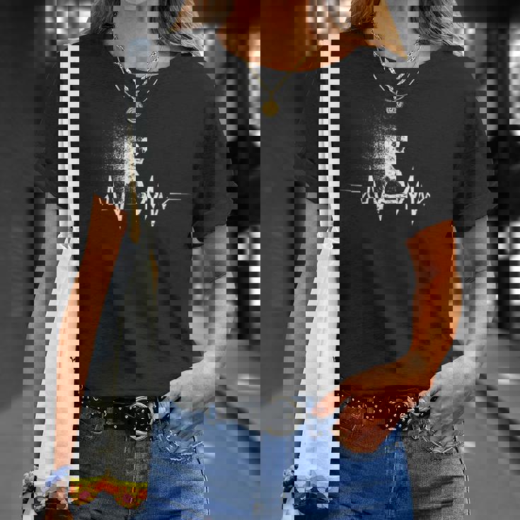 テニスプレーヤーのためのテニスハートビート面白いデザイン Tシャツ 彼女への贈り物