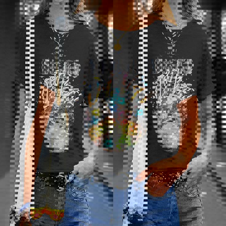 ディスコボール ディスコ ディーバ クイーン 70年代 レトロ ヴィンテージ ダンス Tシャツ 彼女への贈り物